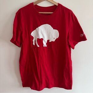 Red T-Shirt with White Buffalo Graphic